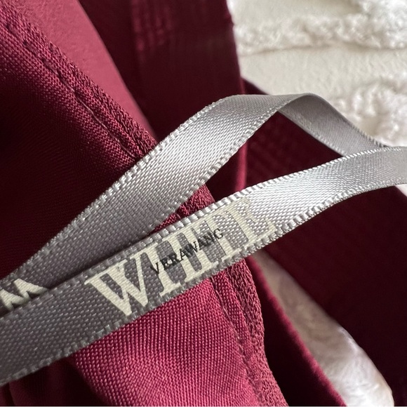 Vera Wang White Collection Wine Evening Gown Full Length Prom Bridesmaid Dress - Picture 8 of 12